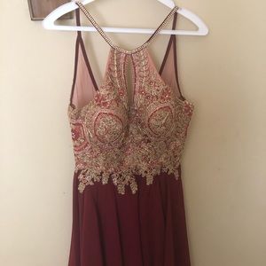 Burgundy homecoming dress